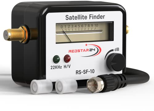 RedStar24 Satfinder | Misuratore di segnale SAT con cavo di collegamento audio & F per regolare la vostra ciotola satellitare digitale | Digital Satellites Finder