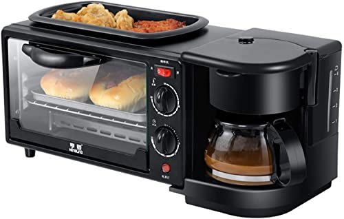 RKYRRKI Horno Horno halógeno de convección Premium Cocina Horno Sartén eléctrica Cafetera Multifunción 3 en 1 Fácil de Limpiar Ideal para Asar, Hornear Útil