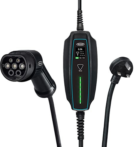 RING 3-Pin Plug to Type 2 Electric Vehicle Charging on the go Cable With Storage Case
