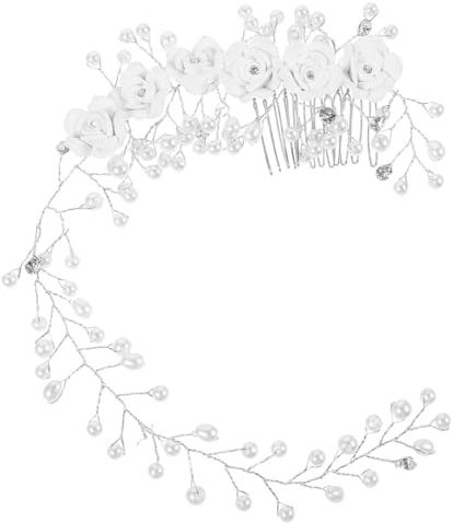 minkissy Braut Haarschmuck Für Frauen Handgemachtes Blumen-stirnband Mit Perlen Und Strass Eleganter Kopfschmuck Für Hochzeiten Und Besondere Anlässe Silberne Haaraccessoires Für Braut