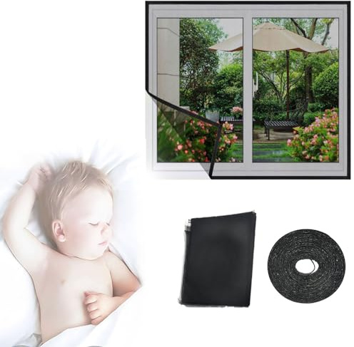 50x50cm,Fliegengitter für Fenster, nahezu durchsichtig, Insektenschutz Verdunkelung für Dachfenster