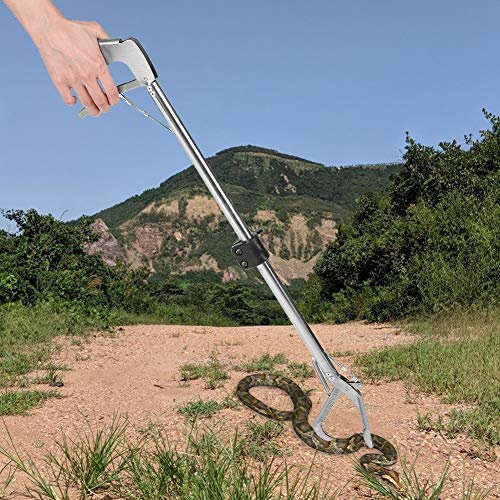 Schlangenhaken, Schlangenfänger, Schlangenzange, Greifwerkzeug, Greifwerkzeug für Reptilien, Faltbarer Schlangenfänger mit Schloss (100cm)