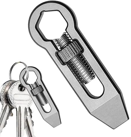 Titanium Pry Bar | Titanium Alloy Wrench Multi-Function,Pry Bar Multi Tool Crowbar Keychain Pocket Tool for Camping Survival