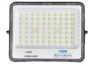 Projecteur LED Exterieur, Projecteur LED Haute Luminosité 50W 100W 200W, Étanche IP66, Réflecteur, Projecteur Mural Extérieur, Lampadaire,pour Cour,Jardin,Garage(100W)
