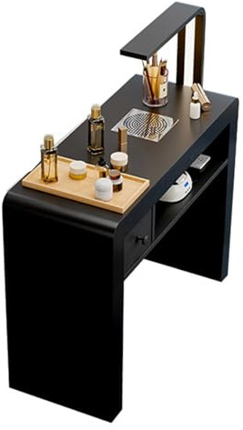 Tavolo manicure moderno, stazione tavolo unghie cassettiera mobile con aspiratore elettrico per polvere,Scrivania per onicotecnica Postazione di lavoro per nail art per salone di bellezza e spa