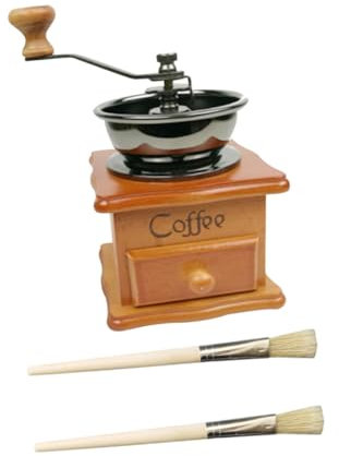 WATIIFUFU 1 Jeu Machine à Café Manuelle Broyeur De Grains Broyeur De Haricots Machines Expresso Manuelles Moulin à Café à Main Machine à Expresso Broyeur Vintage Ancien Moulin à Café En Bois