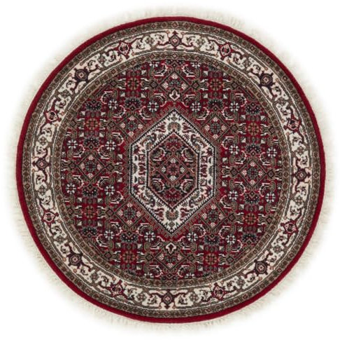 Nain Trading Indo Bidjar 103x101 Handgeknüpft Orientteppich Rund Teppich Wolle Indien