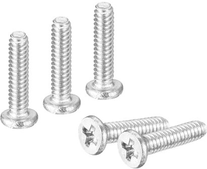 sourcing map M1.4-0.3 x 6 mm 20 viti a testa rotonda piatta in acciaio inossidabile 304 Phillips Drive Viti di fissaggio hardware per il collegamento di mobili