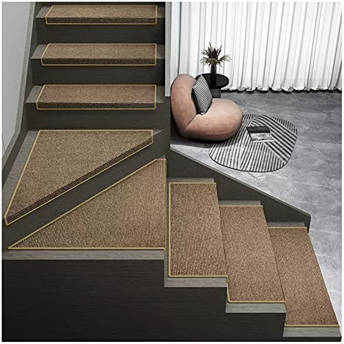 SAOGERUL Gradini per Scale in Moquette per gradini in Legno con Autoadesivo, 2/15/28 Pezzi, gradini per Scale Antiscivolo riutilizzabili per Scale in Legno per Interni, coperture per Scale di sicurez