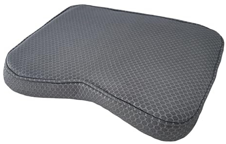 Esme L&H Shower Seat Cushion for Transfer Benches in Bathtub, 4D Mesh Fabric Sauna Cushion Shower Chair Pad with Hook (Gray)