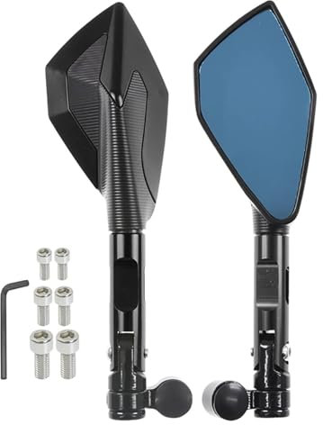 Motorrad Seitenspiegel Für BM&W F650GS F700GS F 650 700 Gs F650 F700gs Alle Jahre Universalspiegel Motorradroller 10mm Spiegel(Black)