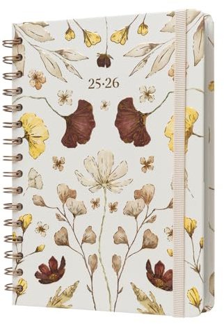 Kokonote Terminplaner 2025 2026 Kalender 2026 Buchkalender Jour Florale Schülerkalender 25/26 Studienplaner 2025/2026 - Wochenplaner Schulplaner 2025 A5 - Geschenke Schulsachen Aesthetic Weiß
