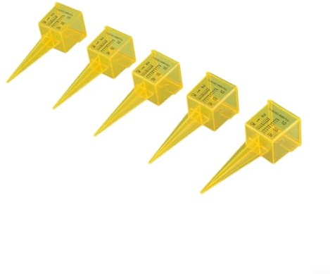 Outil de mesure de pelouse pour l'extérieur Pluviomètre pour précipitations et irrigation (5 pièces)
