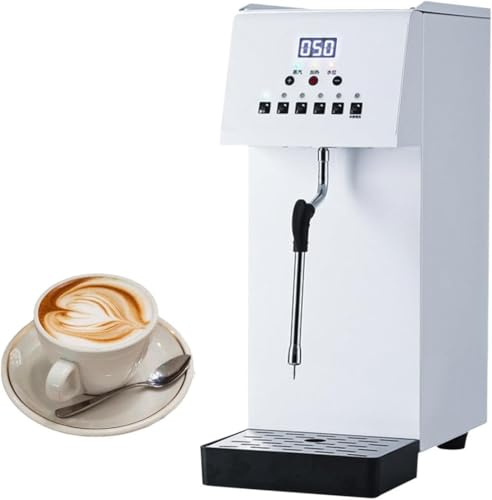 Montalatte, 2500W commerciale e a vapore, capacità 6L, creatore automatico di bolle di latte a vapore, con display a LED, riscaldatore elettrico multiuso per macchina da caffè, per tè e caff