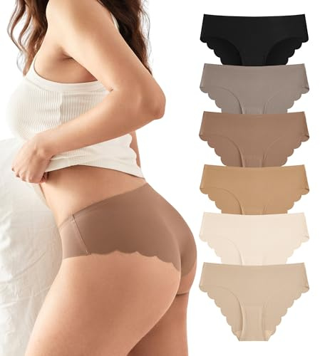 SHARICCA Hipster Unterwäsche Damen Bequeme Nahtlose Slips Damen Weich Atmungsaktiv Panties Unsichtbare Unterhose Mehrpack (Mehrfarbig01-A, S)