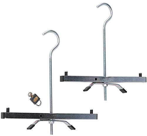 2 PACK Roof Rack Ladder Clamps Set – Lockable Strong & Secure Car & Van Brackets – Vehicle Transport Anti-Theft Lock – PADLOCK REQUIRED