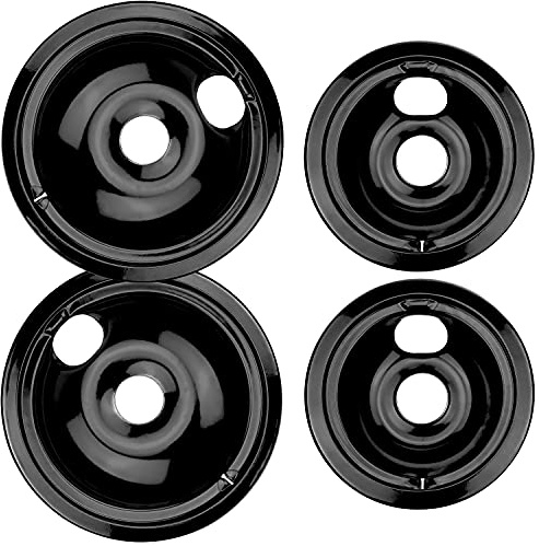AMI PARTS 2 Large 8'' WB31M20 & 2 Small 6'' WB31M19 Porcelain Drip Pan Set