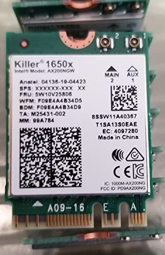 Intel Killer Wi-Fi 6 AX1650x AX200 M.2 2230 Bluetooth 5.2 Scheda WiFi (confezione singola)