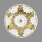 PROVISTON | Stuckrosette | Polystyrol | Durchmesser 400 mm | Weiß | Gold | Hochwertig | Stabil | Einfache Montage | Deckenrosette | Wandgestaltung