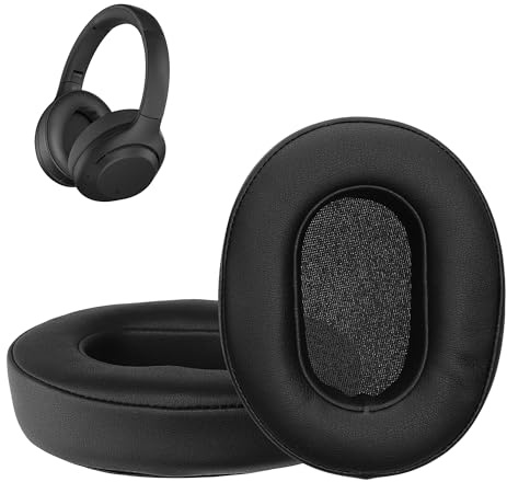 kwmobile 2x Headphone EarpPads for Sony WH-XB900N Replacement Ear Pads - Headphone Ear Covers - Black