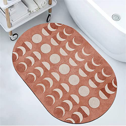 Badezimmerteppich, Badematte Rutschfest, 80x120cm Bad Teppich LäUfer, Duschmatte, Badteppich Badvorleger Rutschfest Waschbar, Antirutschmatte Dusche, Teppich Badezimmer, Bathroom Bath Mat, Rot