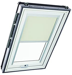 Tenda Oscurante Originale Roto ZRV - Guide di Scorrimento Laterali Argento - per Finestre da Tetto delle Serie R6/R8, i8 e Classic 64/84 - Dimensioni 054/078 | 05/07 - Colore del Tessuto Beige