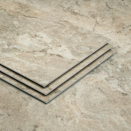 Lucida Surfaces Luxury Vinyl Flooring | Stone Look Tiles | Interlocking Flooring | DIY Friendly | MaxCore Terra | 16 sqft | 12x24 | Box of 8