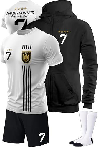 IIIII20Fo7IIIII Fussball Deutschland Trikot Em 2024 Kinder mit eigenem Namen personalisiert - Jungen National Fußball Kind Trikots - Jungs Fanartikel deutsche Nationalmannschaft ZT5
