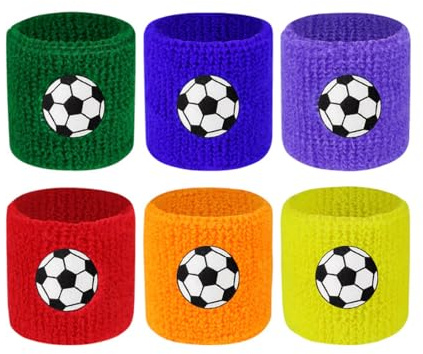 AOEVUIR 6 pcs Bandeau Poignet Tennis Bandeau de Transpiration Poignet Poignet Bandeau Poignet Tennis pour Basketball de Football de Gymnastique
