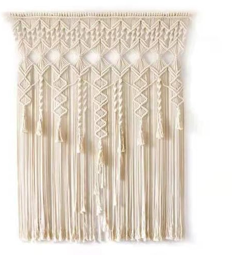 FIYSON Makramee Wandbehang Tapisserie, Handgemachte makramee Vorhang tür, makramee türvorhang, makramee Vorhang Boho Türvorhang, für Fenstervorhang Türvorhänge Hochzeit Hintergrund (Stil 1,100x200cm)
