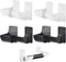 DXPETA 8 Pieces Plastic Garbage Bag Holder, Wall Mounted Self-Adhesive, Customised Length, Versatile Organizer for Kitchen Bathroom (Black, White)