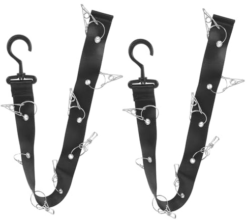 Zerodeko Tragbarer Hockey Aufhängegurt aus Robustem Material mit Verstellbaren Haken für Sportausrüstung Platzsparend Wetterbeständig Vielseitig für Outdoor Camping und Eishockey
