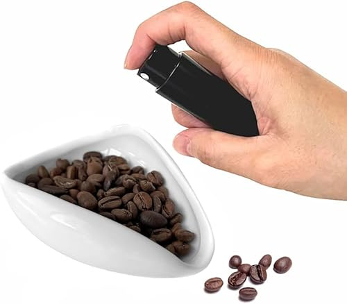 MisFun Blanco Juego de Taza Dosificadora de Granos de Café y Botella Pulverizadora RDT Rockible Cuenco de Pesaje de Granos de Café Bandeja Individual de Cafés Dosificador de Grano de Cafés Portátil