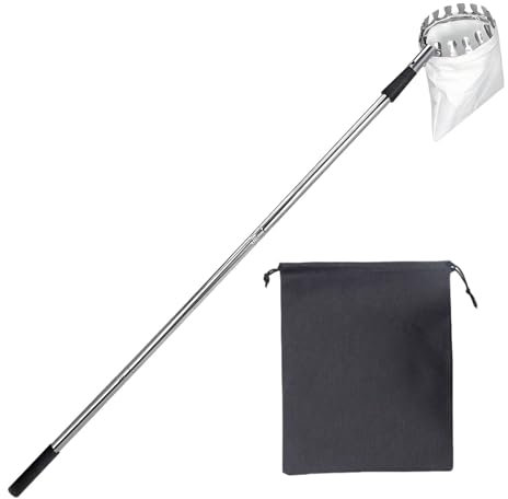 Recogedor De Frutas En Árboles | Recolector De Fruta Con Varilla Ajustable | Pinza De Acero Inoxidable Anticorrosivo Para Cosecha De Aguacate Pera Mango En Huertos