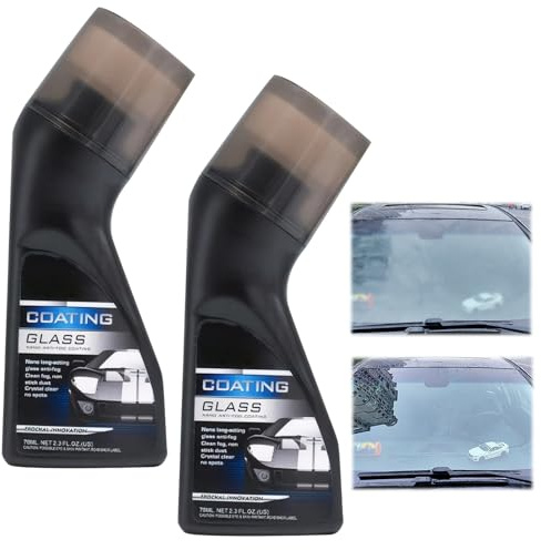 2PCS Car Glass Cleaner Rain Repellent, Anti Mist for Car Windscreen, Windshield Rain Repellent Micro-Molecular Anti-Fog Coating Agent Wiper Car Windshield Anti-Fog Agent Rain Repellent