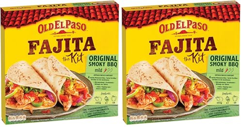 Old El Paso Fajita Kit - goût barbecue fumé original - Set pour la préparation de fajitas mexicaines - 1 x 500 g (Lot de 2)