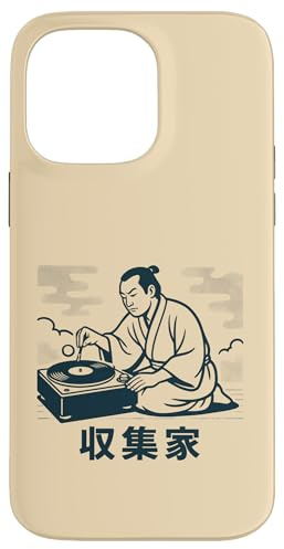 Samurai Vinyl Collector Tocadiscos DJ Carcasa para iPhone 14 Pro MAX