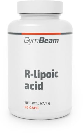 GymBeam Acido R-Lipoico (R-ALA) 500 mg - Forma Biologicamente Attiva per Supporto Antiossidante e Metabolico, Alta Purezza, Capsule Vegane, 90 cps