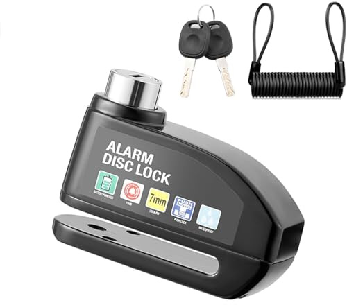 JDZYFFS Bremsscheibenschloss Motorradschloss Alarm für Harley Davidson Livewire 2016-2021, Diebstahlschutz für Motorrad, Scheibenbremsen Schloss für Moto Fahrrad Moped,Black
