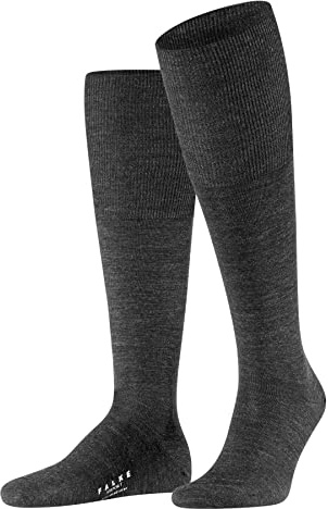 FALKE Airport M Kh laine coton unies 1 paire, Chaussettes longues Homme, Gris Dark Grey 3070, 43-44