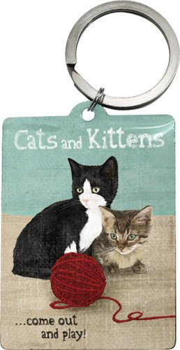 Nostalgic-Art 47001 Animal Club boîte à provisions avec Inscription Cats and Chatons, Porte-clés, 6 x 4,5 cm