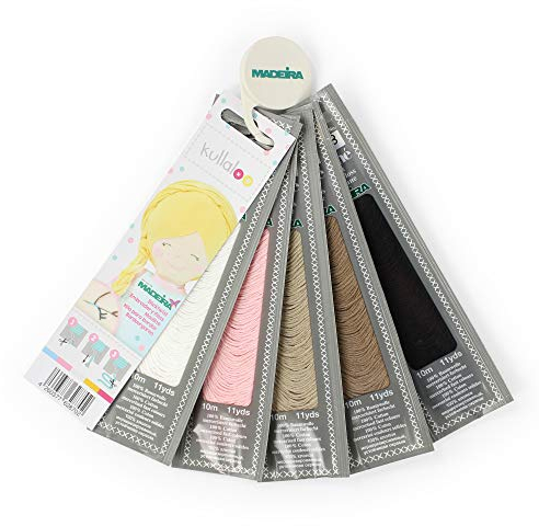 kullaloo Sticktwist 5er-Set zum Handsticken von Kuscheltier- und Puppengesichtern – Madeira Mouliné - Öko-Tex Standard 100