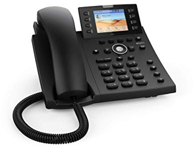 Snom D335 IP Telefon, SIP Tischtelefon, 2,7 hochauflösendes Farbdisplay, 12 SIP-Identitäten, 8 (32) Selbstbeschriftung, Funktionstasten, PoE, 2x Gigabit-Ethernet, Schwarz, 00004390