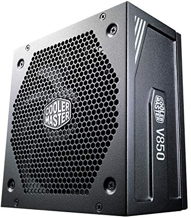 Cooler Master V850 Gold V2, PC-Netzteil (EU-Stecker), 850 Watt Netzteil, 80 Plus Gold, modulares ATX-Netzteil, 135mm FDB-Lüfter, Semi-Passive-Modus, 16AWG PCI-e-Kabel - Schwarz