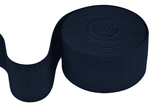 maDDma 5m Gummiband 50 mm breit Oeko-Tex Gummilitze elastisches Band Bekleidungsgummi Farbwahl, Größe:50 mm, Farbe:dunkelblau