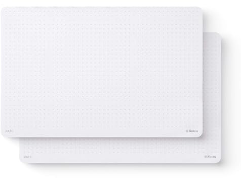 Notsu Dot Grid Desk Notepad 2 Pack | Minimalist Dotted Memo Mouse Pads with Premium Thick Paper, Small 5.5 x 8.5