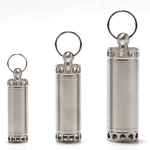 67MM Pillendose Schlüsselanhänger Wasserdicht, Schlüssel-Anhänger Mini AufbewahrungsBox klein Kapsel wasserdichte Tablettendose für Unterwegs, Pillendose Klein