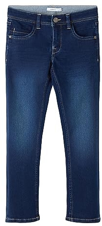 NAME IT Jungen Nkmsilas Dnmtax Pant Noos Hose, Dark Blue Denim, 134 EU
