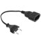 Act Cable alargador con Clavija Plana de 0,2 m, Cable de alimentación con euroconector, euroconector a euroacoplamiento - AK5246
