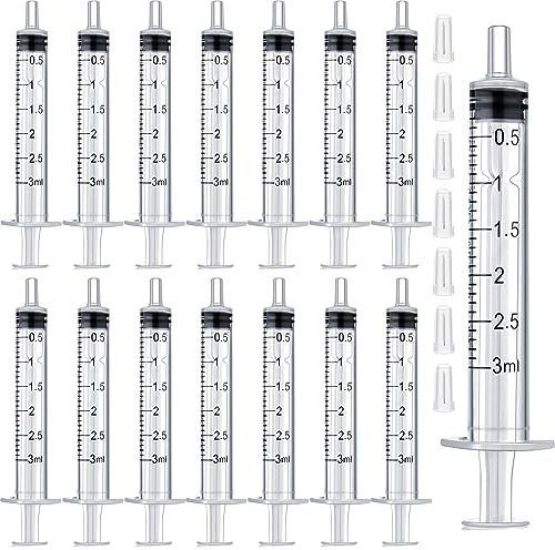 50 styck av sprutor, 3 ml spruta, engångssprutor utan nål, kolostrumsspruta, doseringsspruta, graderad spruta för vetenskapliga laboratorier, för att hälla, ladda, mata djur